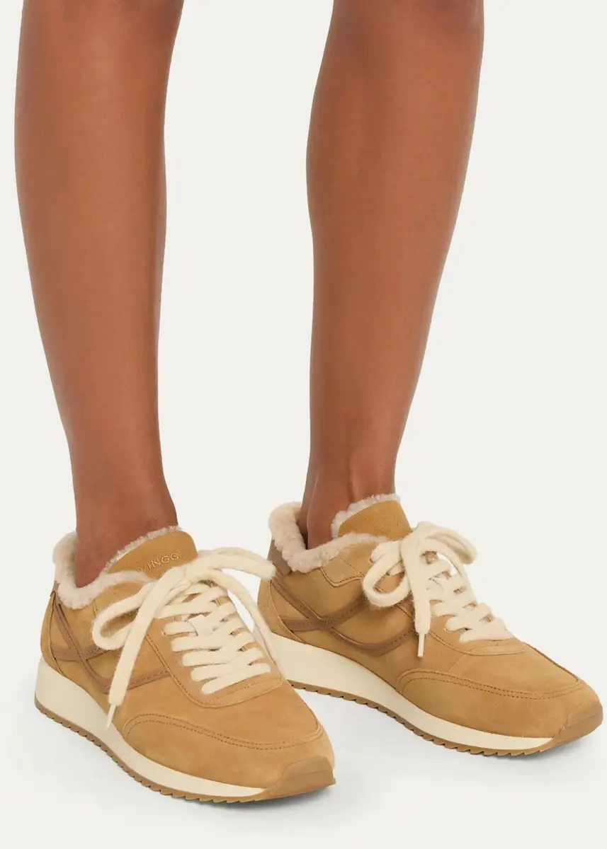 Vince Santa Monica Shearling-Lined Suede Sneakers | Thumbnail 2 Vince Santa Monica Shearling-Lined Suede Sneakers | Thumbnail 2
