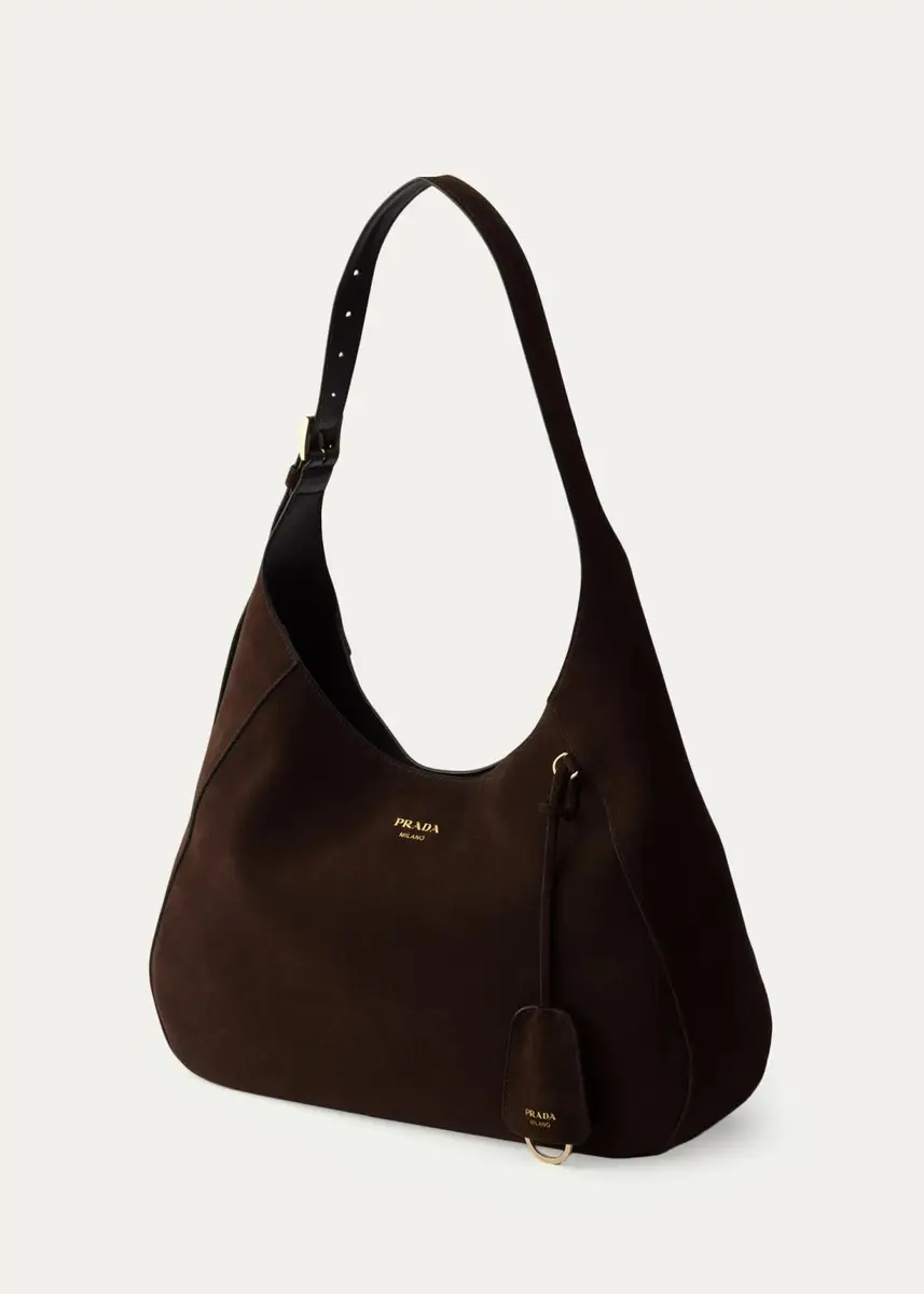 Prada Boogie Suede Hobo Bag | Thumbnail 3 Prada Boogie Suede Hobo Bag | Thumbnail 3