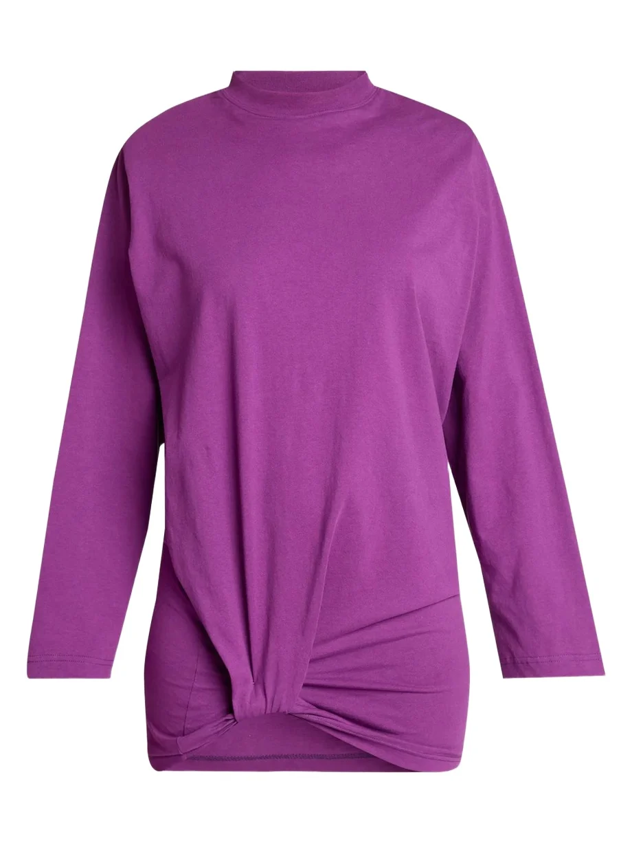 Balenciaga Tucked Twisted Long-Sleeve T-Shirt