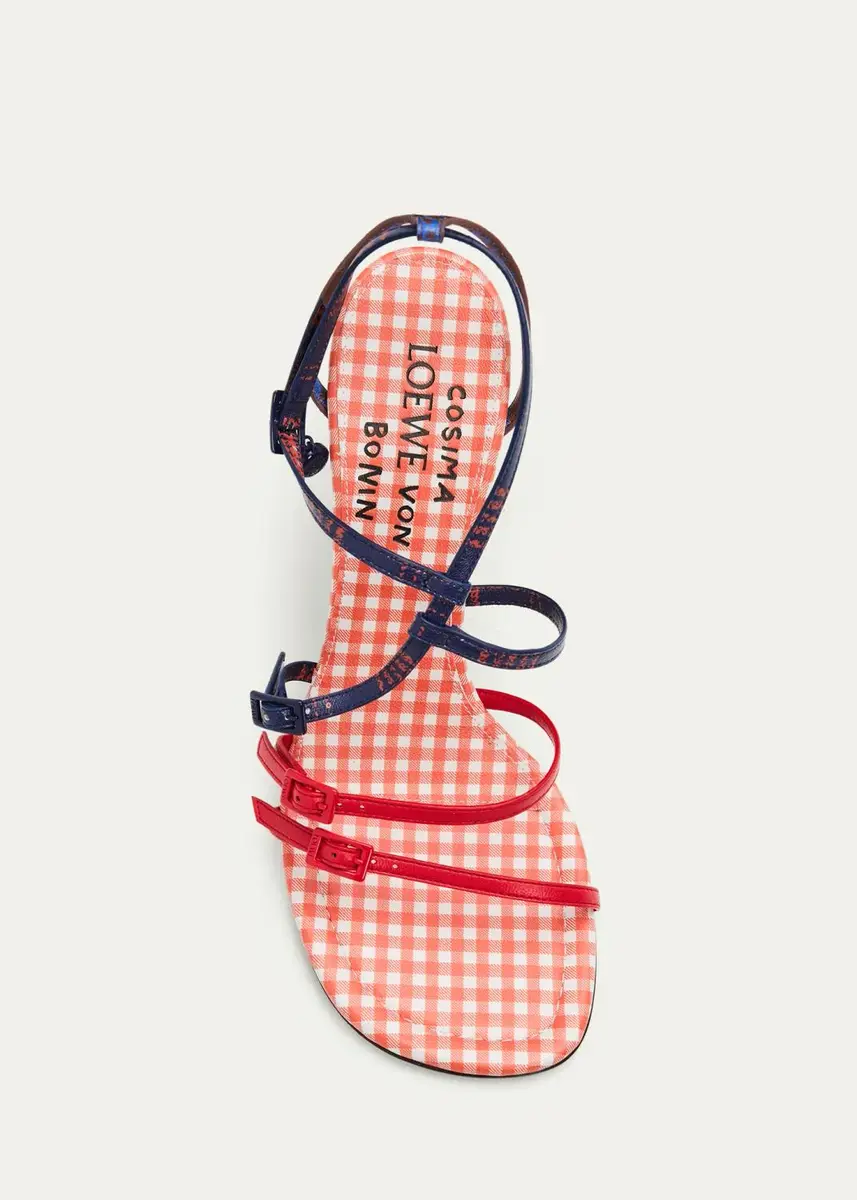 Loewe 90mm Comic Gingham Strappy Sandals | Thumbnail 5 Loewe 90mm Comic Gingham Strappy Sandals | Thumbnail 5