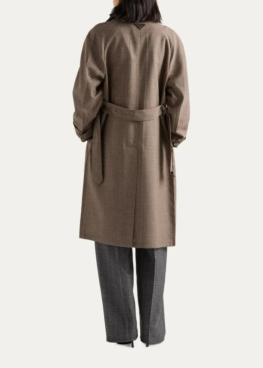 Prada Mouline Wool Wide-Leg Pants | Thumbnail 3 Prada Mouline Wool Wide-Leg Pants | Thumbnail 3