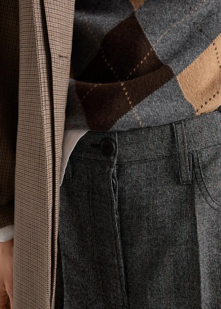 Prada Mouline Wool Wide-Leg Pants | Thumbnail 4 Prada Mouline Wool Wide-Leg Pants | Thumbnail 4