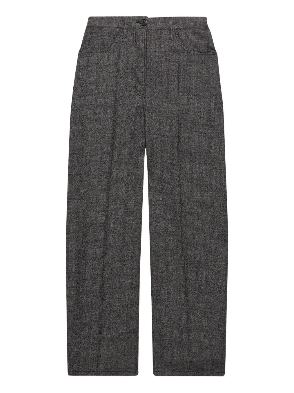 Prada Mouline Wool Wide-Leg Pants