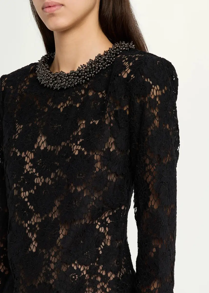 Self-Portrait Floral Lace Mini Dress | Thumbnail 5