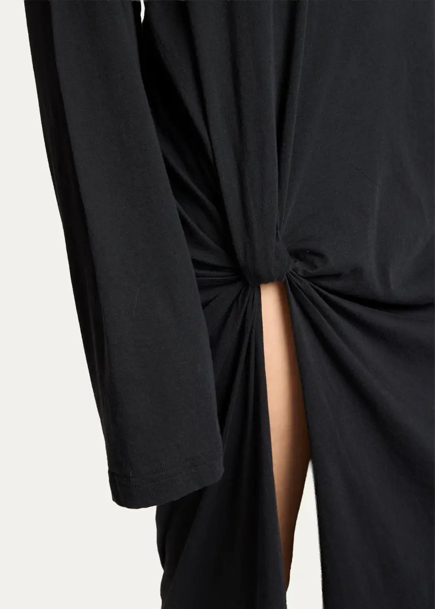Balenciaga Tucked Long-Sleeve T-Shirt Dress | Thumbnail 5 Balenciaga Tucked Long-Sleeve T-Shirt Dress | Thumbnail 5