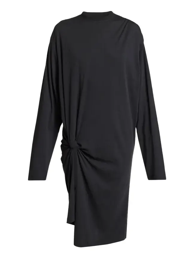 Tucked Long-Sleeve T-Shirt Dress