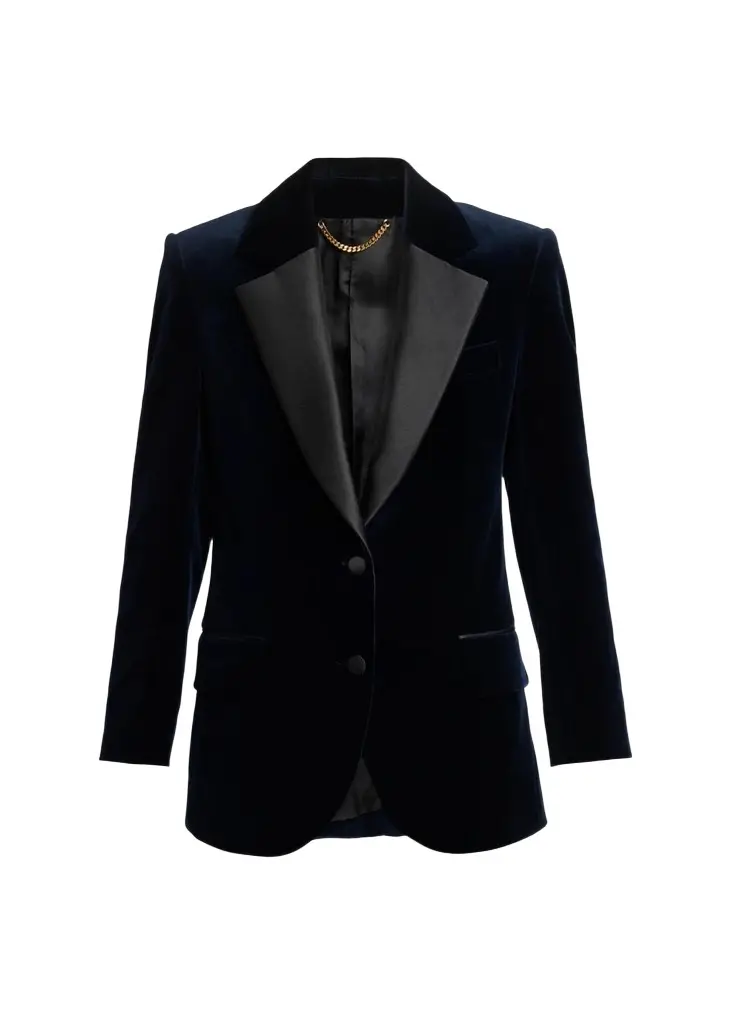 Satin Lapels Single-Breasted Velvet Jacket Satin Lapels Single-Breasted Velvet Jacket