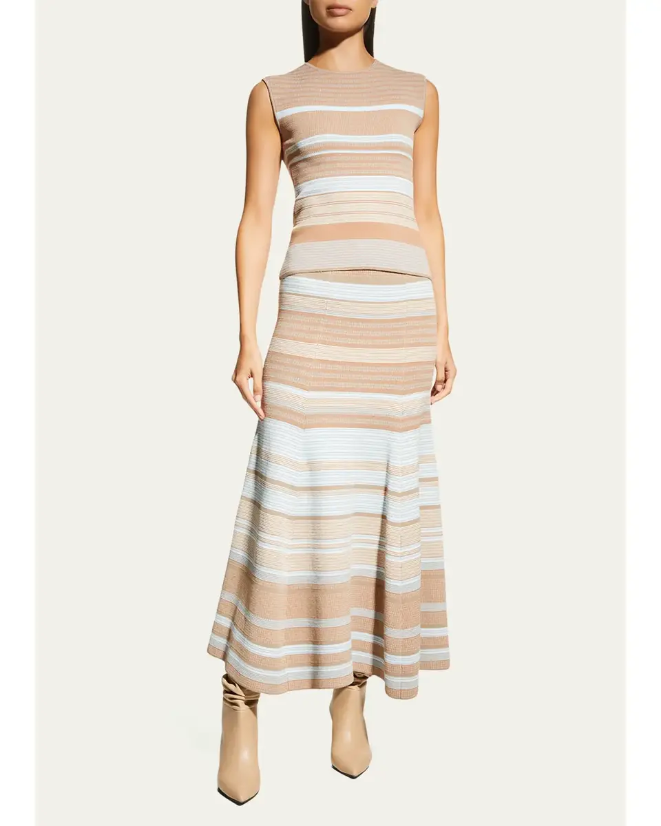 Giorgio Armani Stripe Knit Midi Skirt | Thumbnail 2 Giorgio Armani Stripe Knit Midi Skirt | Thumbnail 2