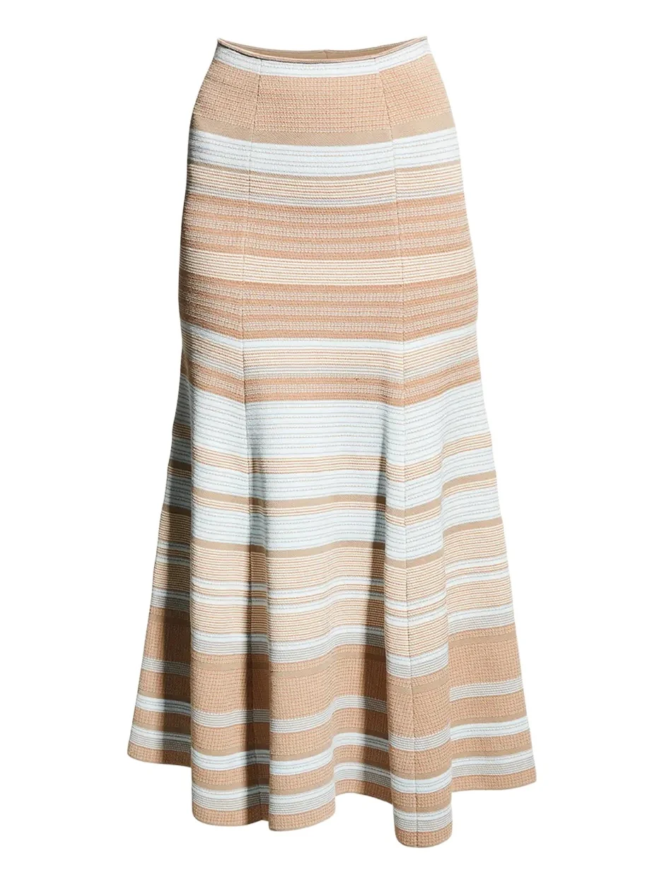 Stripe Knit Midi Skirt