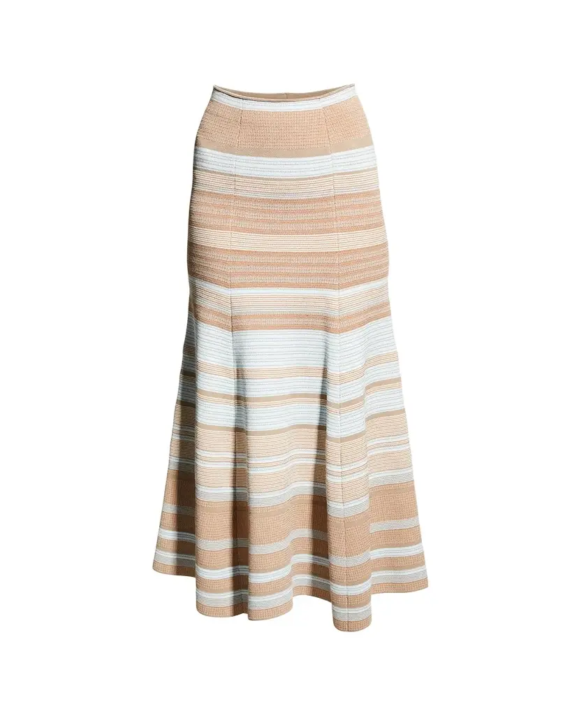 Giorgio Armani Stripe Knit Midi Skirt