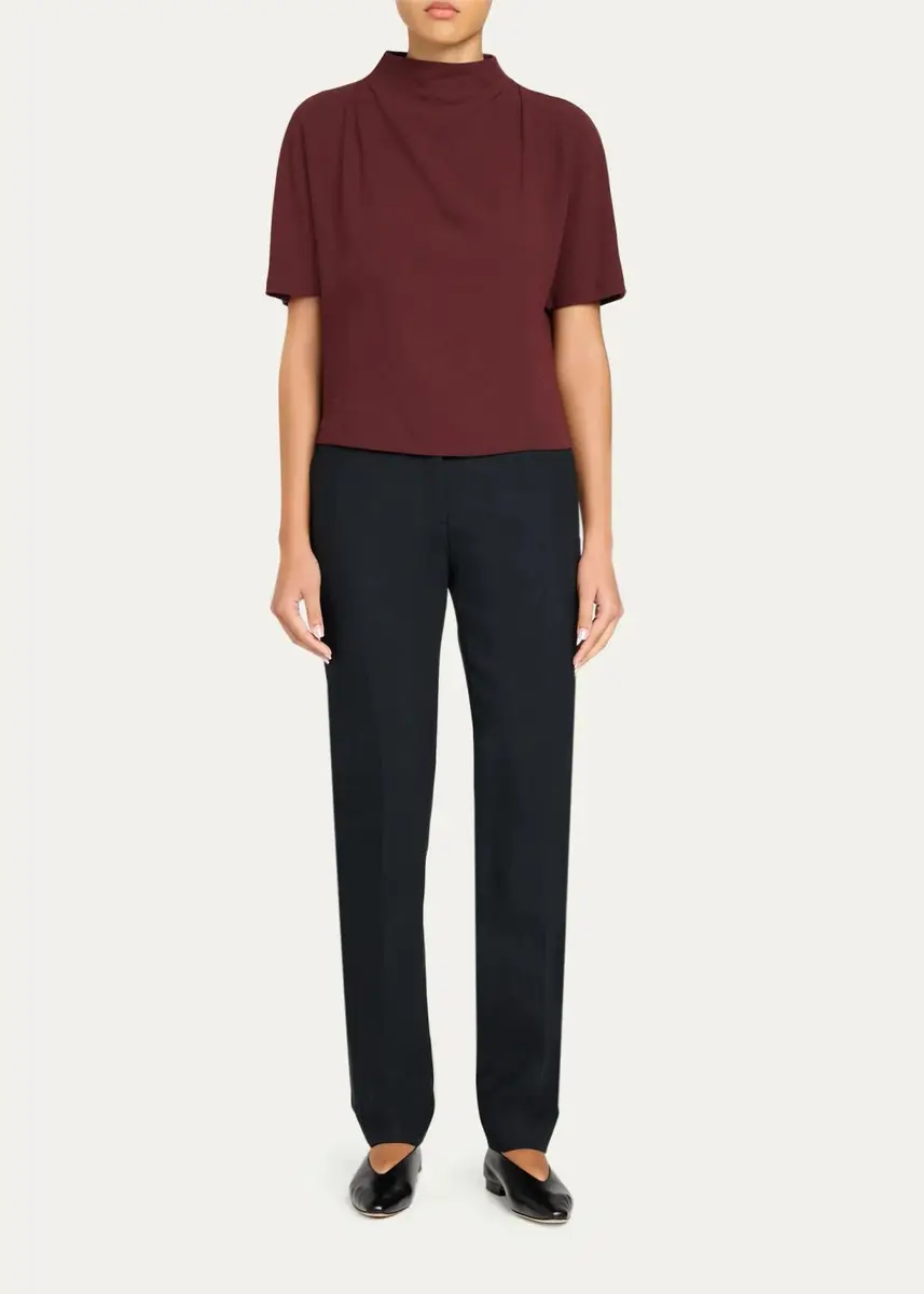 Vince Draped Funnel Neck Top | Thumbnail 2