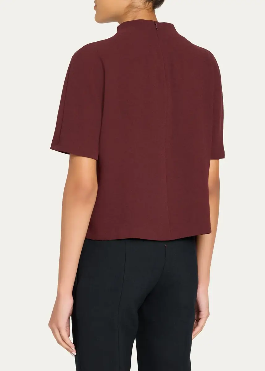 Vince Draped Funnel Neck Top | Thumbnail 3