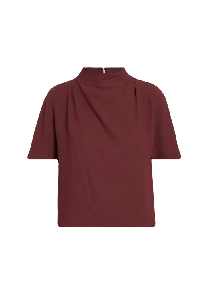 Vince Draped Funnel Neck Top