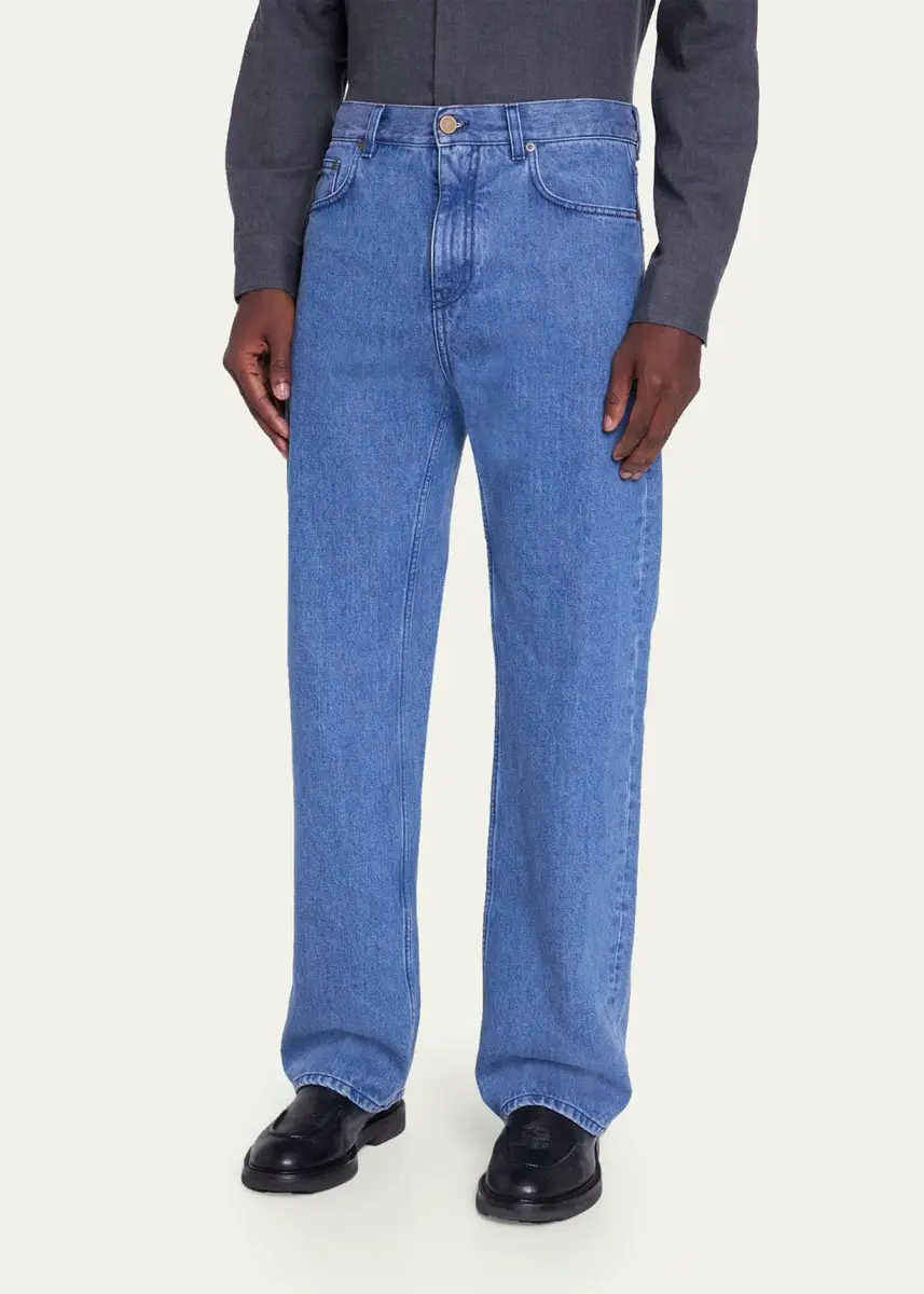 Gabriela Hearst Men's Rey Straight-Leg Five-Pocket Jeans | Thumbnail 4 Gabriela Hearst Men's Rey Straight-Leg Five-Pocket Jeans | Thumbnail 4