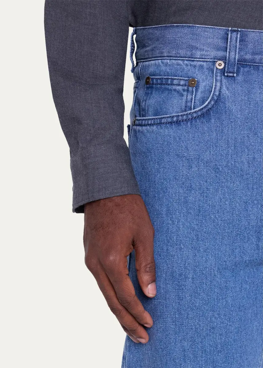 Gabriela Hearst Men's Rey Straight-Leg Five-Pocket Jeans | Thumbnail 5 Gabriela Hearst Men's Rey Straight-Leg Five-Pocket Jeans | Thumbnail 5