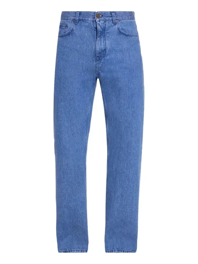 Gabriela Hearst Men's Rey Straight-Leg Five-Pocket Jeans