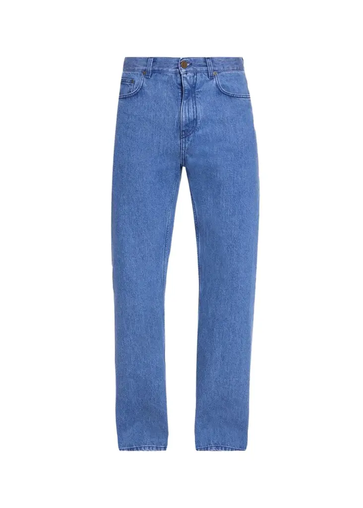 Gabriela Hearst Men's Rey Straight-Leg Five-Pocket Jeans