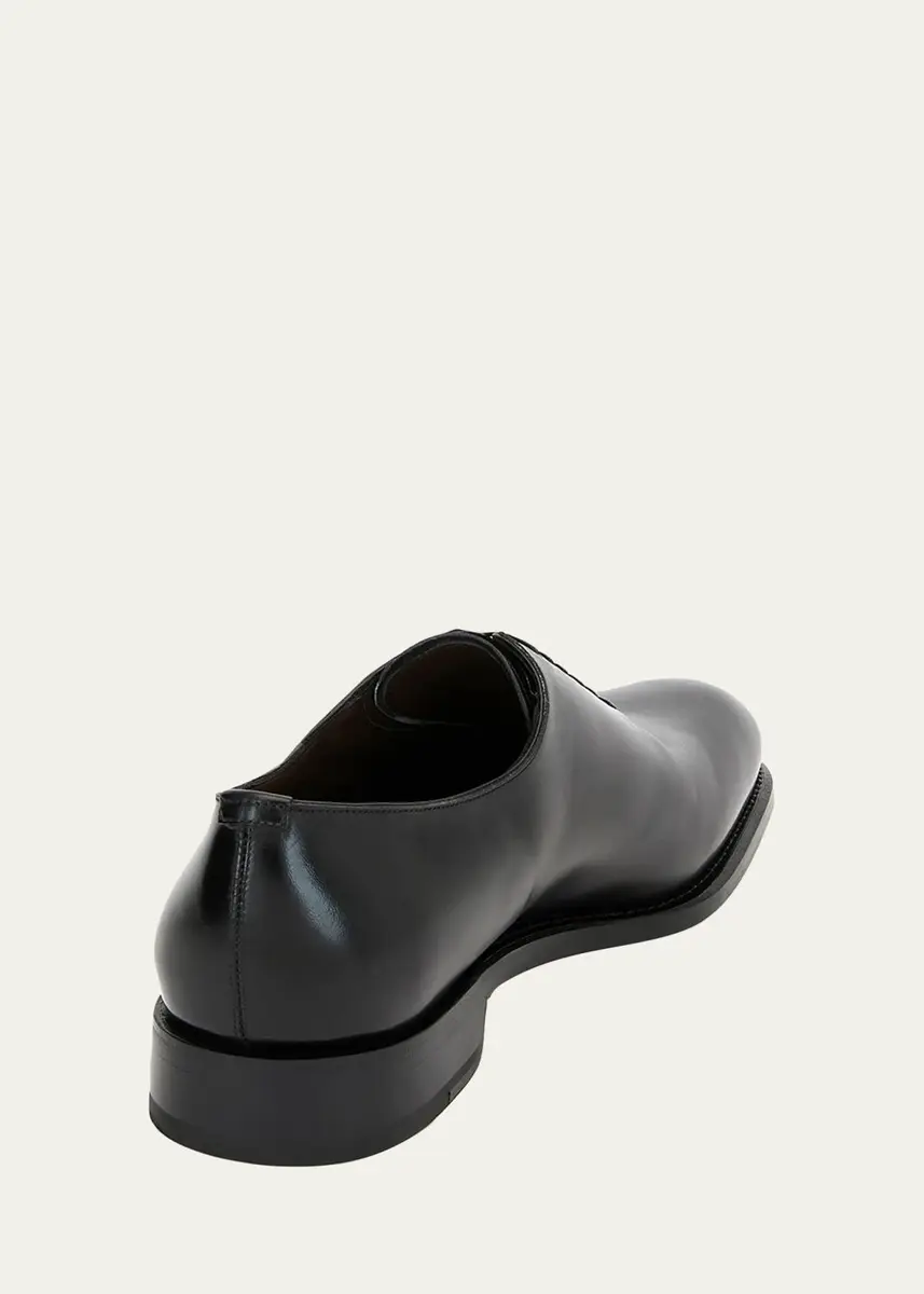 Ferragamo Men's Angiolo Tramezza Whole-Cut Leather Lace-Up Shoes | Thumbnail 3 Ferragamo Men's Angiolo Tramezza Whole-Cut Leather Lace-Up Shoes | Thumbnail 3