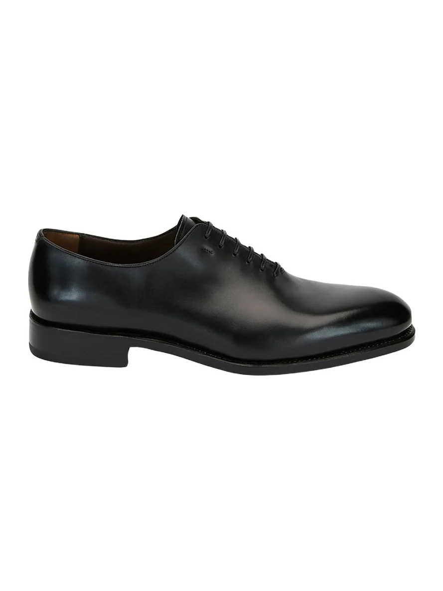 Ferragamo Men's Angiolo Tramezza Whole-Cut Leather Lace-Up Shoes