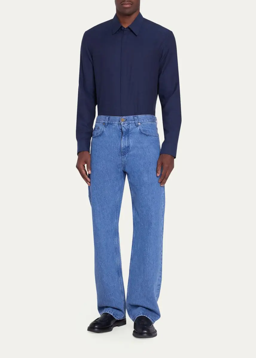 Gabriela Hearst Men's Cotton & Cashmere Shirt | Thumbnail 7 Gabriela Hearst Men's Cotton & Cashmere Shirt | Thumbnail 7