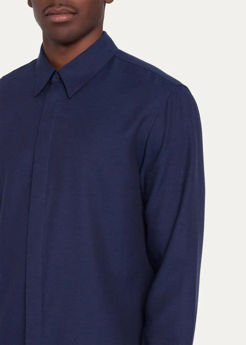 Gabriela Hearst Men's Cotton & Cashmere Shirt | Thumbnail 10 Gabriela Hearst Men's Cotton & Cashmere Shirt | Thumbnail 10