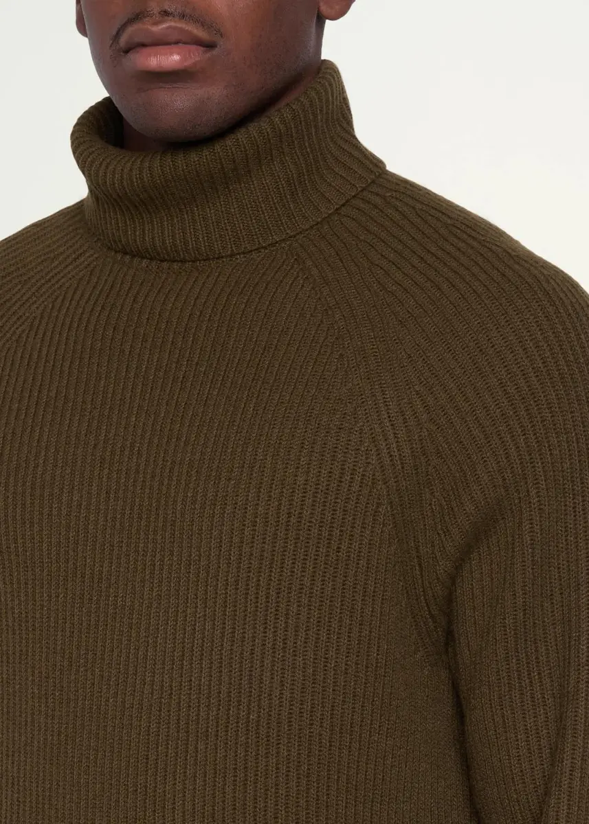 Gabriela Hearst Men's Rib-Knit Cashmere Turtleneck Sweater | Thumbnail 5 Gabriela Hearst Men's Rib-Knit Cashmere Turtleneck Sweater | Thumbnail 5