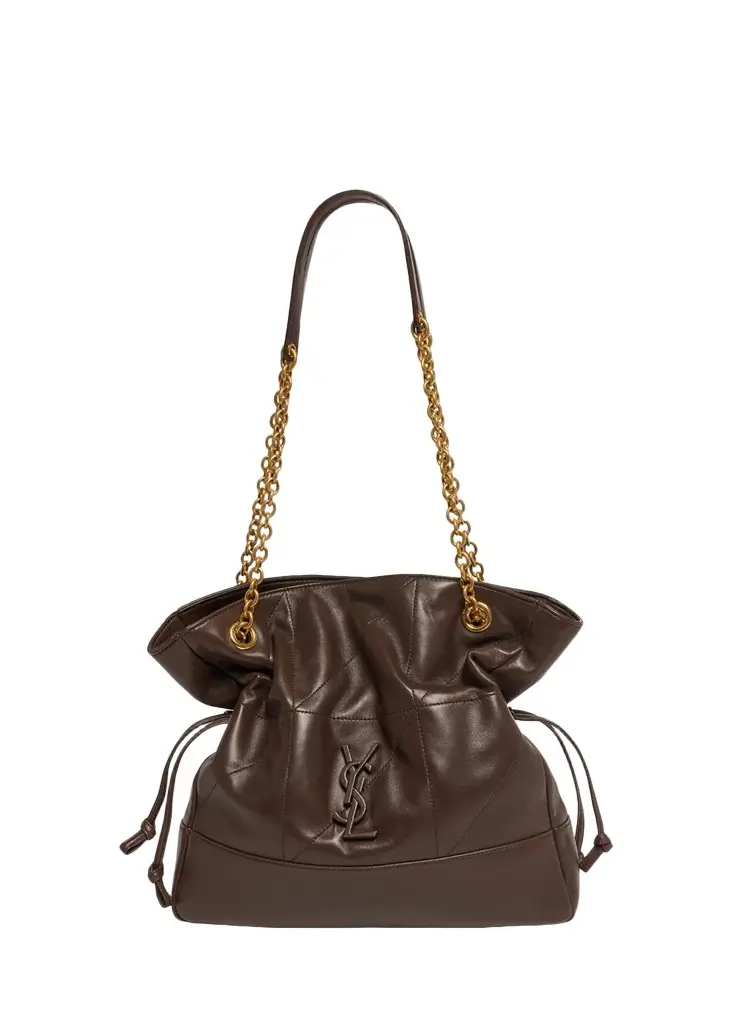 Jamie Logo Leather Shoulder Bag