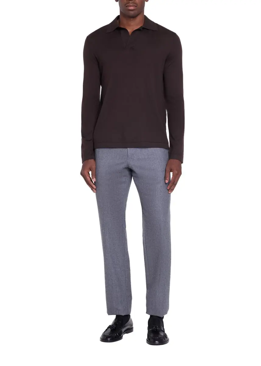 Gabriela Hearst Men's Frome Cashmere Polo Shirt | Thumbnail 7 Gabriela Hearst Men's Frome Cashmere Polo Shirt | Thumbnail 7