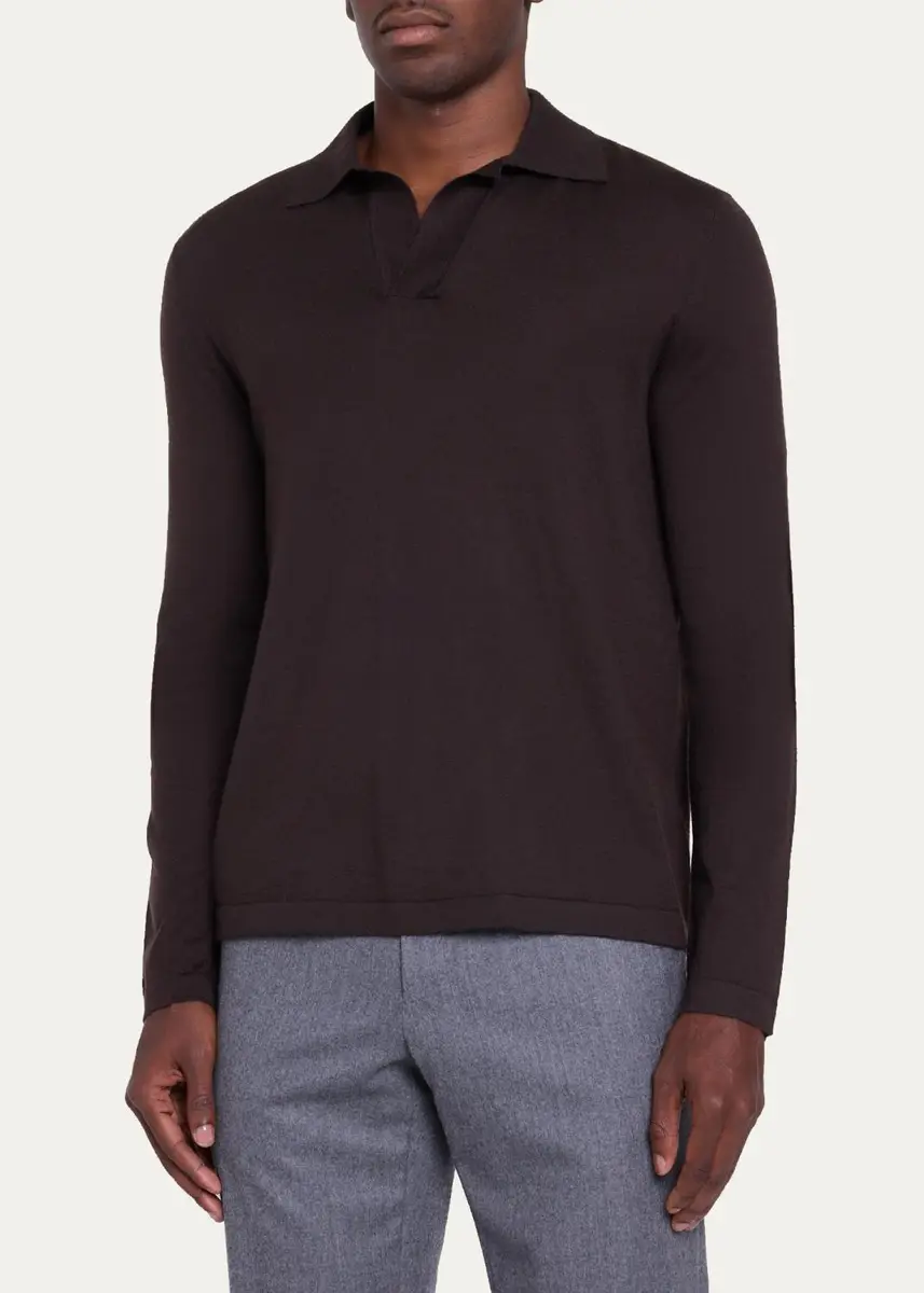 Gabriela Hearst Men's Frome Cashmere Polo Shirt | Thumbnail 9 Gabriela Hearst Men's Frome Cashmere Polo Shirt | Thumbnail 9