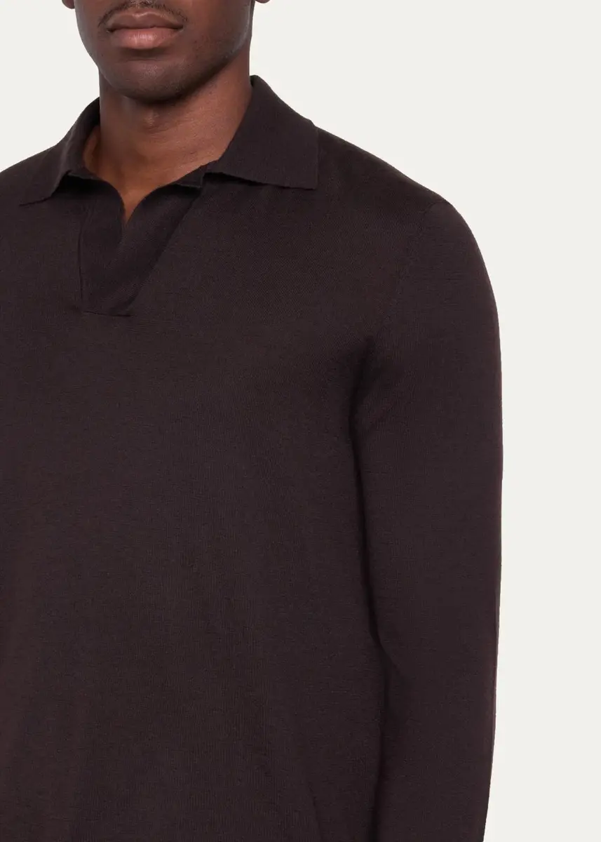 Gabriela Hearst Men's Frome Cashmere Polo Shirt | Thumbnail 10 Gabriela Hearst Men's Frome Cashmere Polo Shirt | Thumbnail 10