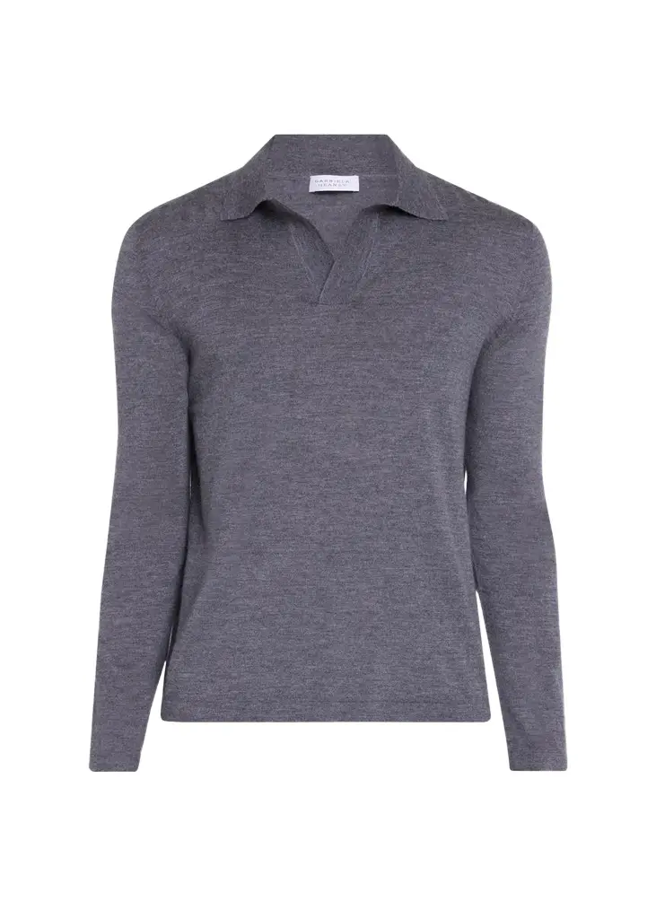 Gabriela Hearst Men's Frome Cashmere Polo Shirt