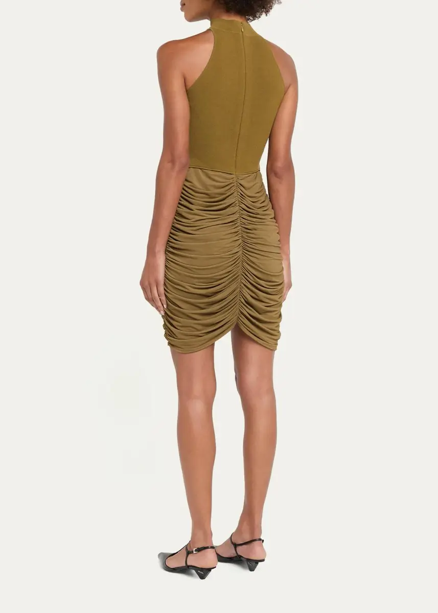 Et Ochs Atticus Draped Jersey and Knit Mini Dress | Thumbnail 3 Et Ochs Atticus Draped Jersey and Knit Mini Dress | Thumbnail 3