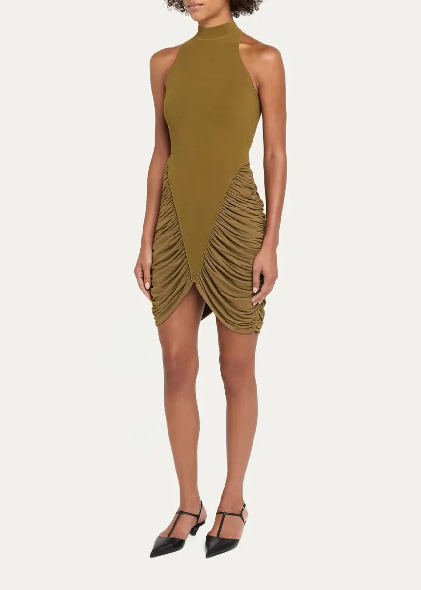 Et Ochs Atticus Draped Jersey and Knit Mini Dress | Thumbnail 4 Et Ochs Atticus Draped Jersey and Knit Mini Dress | Thumbnail 4