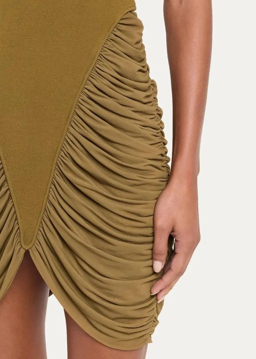 Et Ochs Atticus Draped Jersey and Knit Mini Dress | Thumbnail 5 Et Ochs Atticus Draped Jersey and Knit Mini Dress | Thumbnail 5