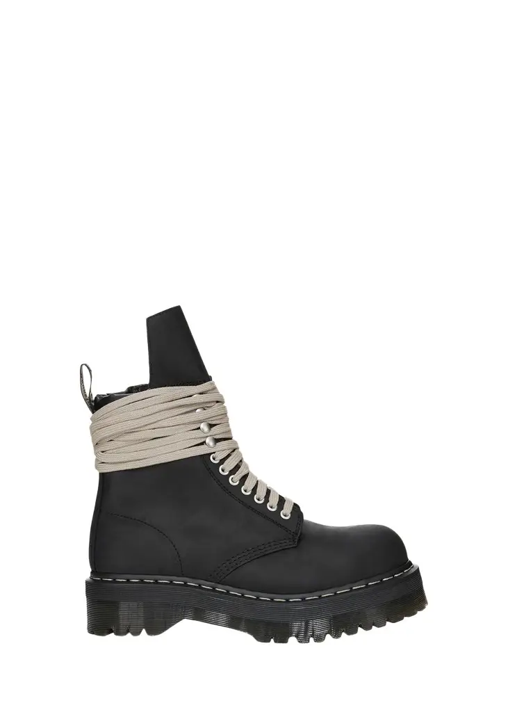 Rick Owens x Dr. Martens Men's FW26 Quad Sole Steel-Toe Nubuck Leather Boots