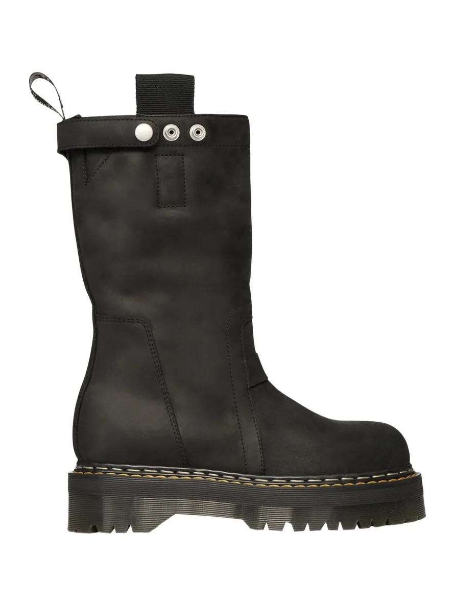 Rick Owens x Dr. Martens Men's FW26 Quad Sole Nubuck Leather Pull-On Boots