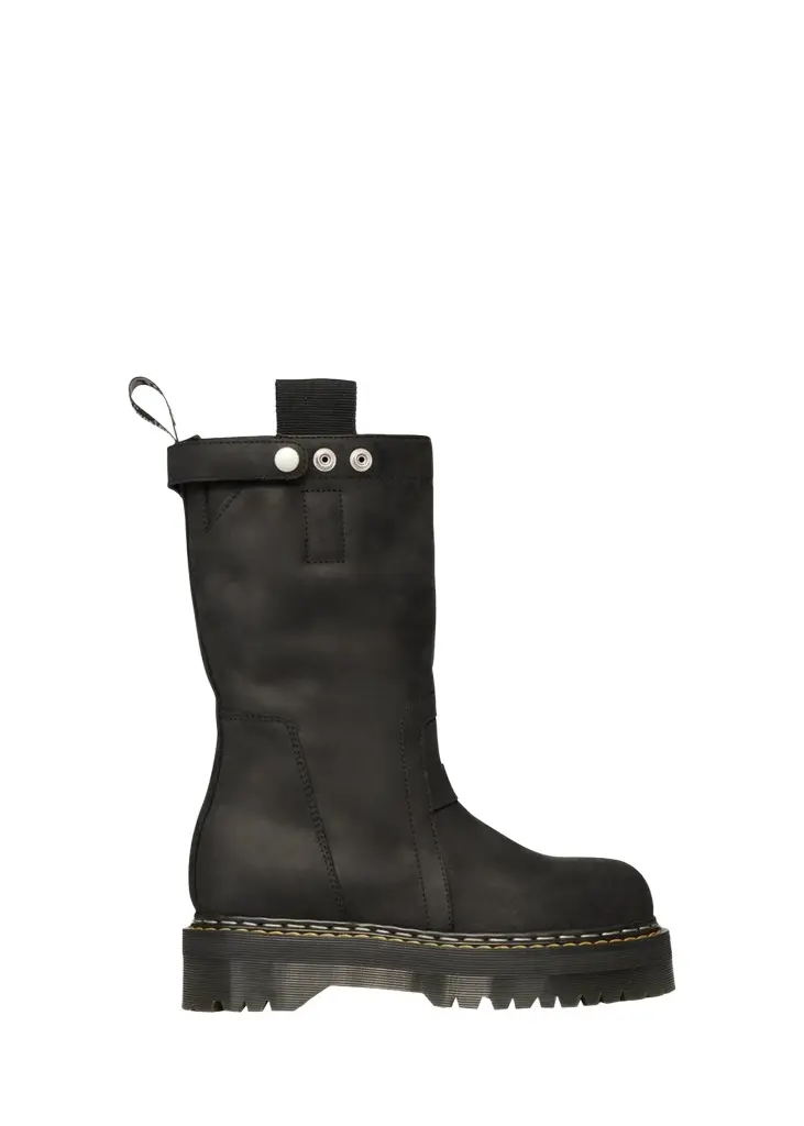 Rick Owens x Dr. Martens Men's FW26 Quad Sole Nubuck Leather Pull-On Boots