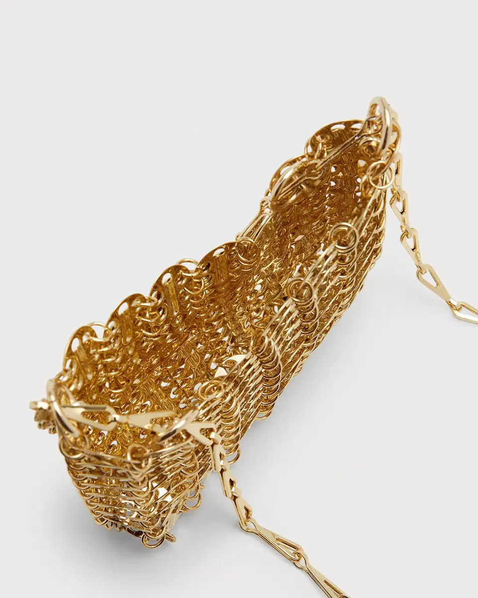 Rabanne Iconic Mini Brass Link Chain Shoulder Bag | Thumbnail 3 Rabanne Iconic Mini Brass Link Chain Shoulder Bag | Thumbnail 3
