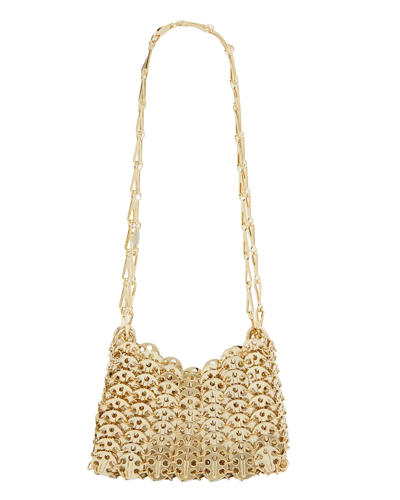 Iconic Mini Brass Link Chain Shoulder Bag Iconic Mini Brass Link Chain Shoulder Bag
