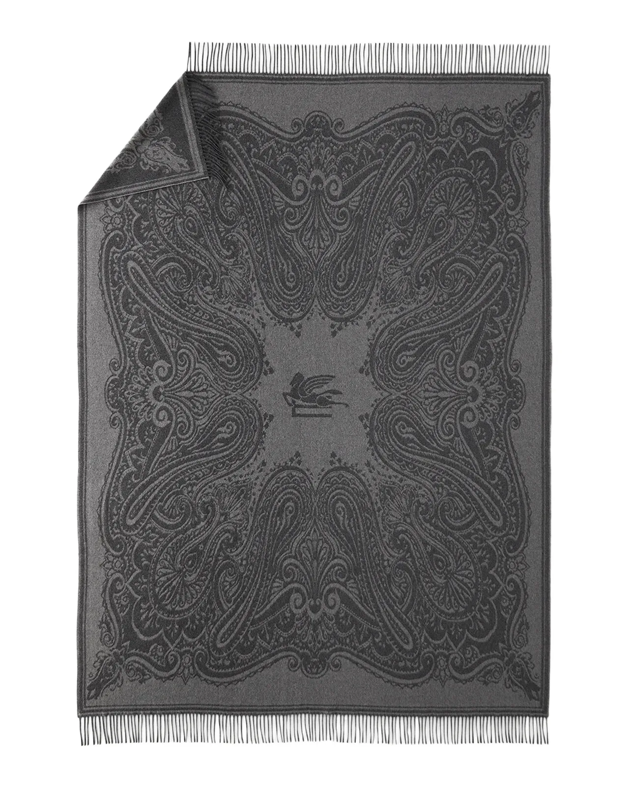 Etro Fringed Wool-Blend Throw, 55" x 71"