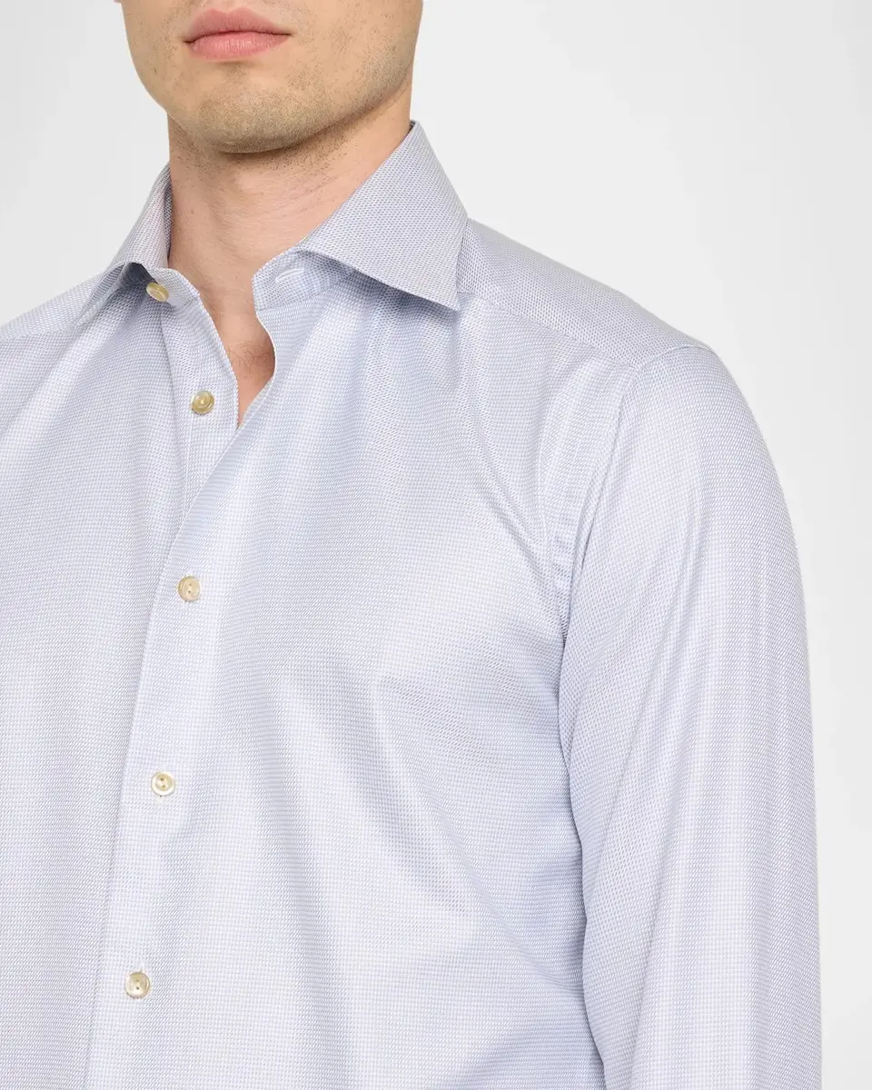 Eton Men's Slim Semi-Solid Cotton Dress Shirt | Thumbnail 5 Eton Men's Slim Semi-Solid Cotton Dress Shirt | Thumbnail 5