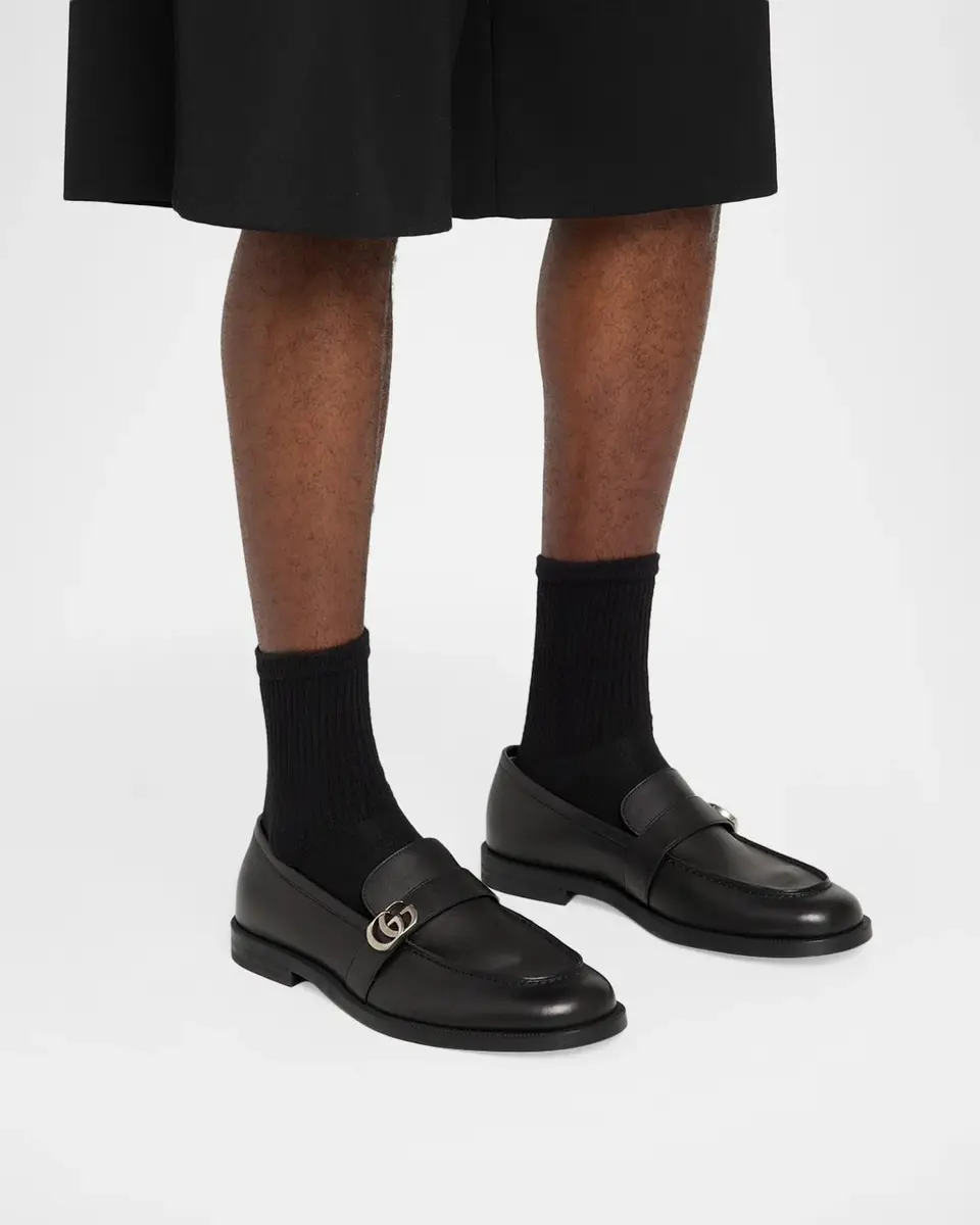 Christian Louboutin Men's Marc Poppin Brogue Leather T-Strap Loafers | Thumbnail 2 Christian Louboutin Men's Marc Poppin Brogue Leather T-Strap Loafers | Thumbnail 2