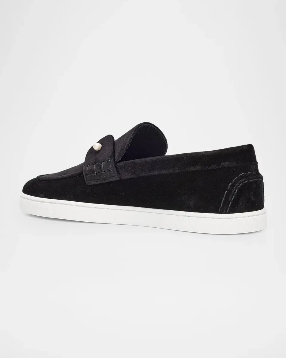 Christian Louboutin Men's Chambeliboat Velvet Collar Pin Boat Shoes | Thumbnail 4 Christian Louboutin Men's Chambeliboat Velvet Collar Pin Boat Shoes | Thumbnail 4