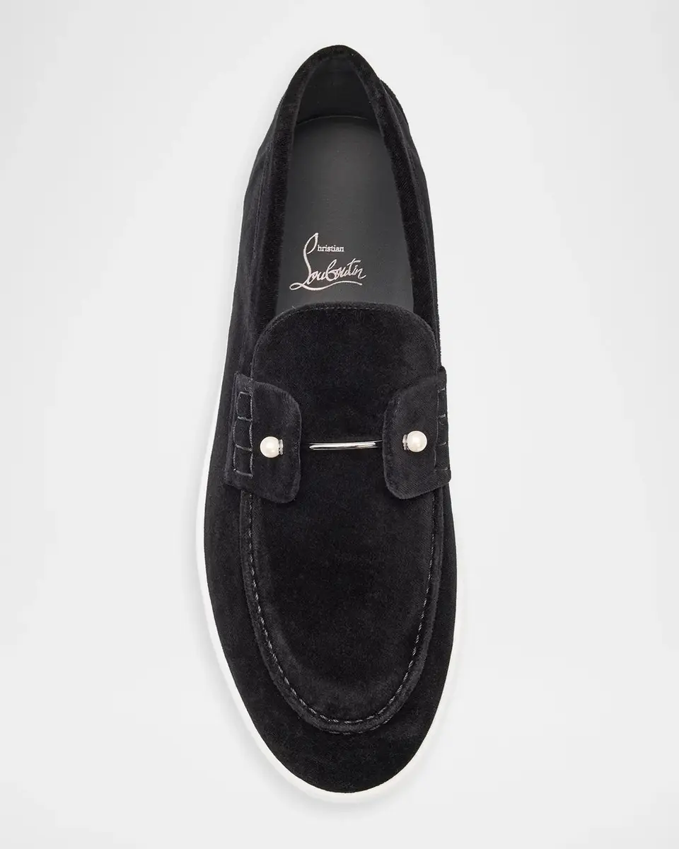 Christian Louboutin Men's Chambeliboat Velvet Collar Pin Boat Shoes | Thumbnail 5 Christian Louboutin Men's Chambeliboat Velvet Collar Pin Boat Shoes | Thumbnail 5
