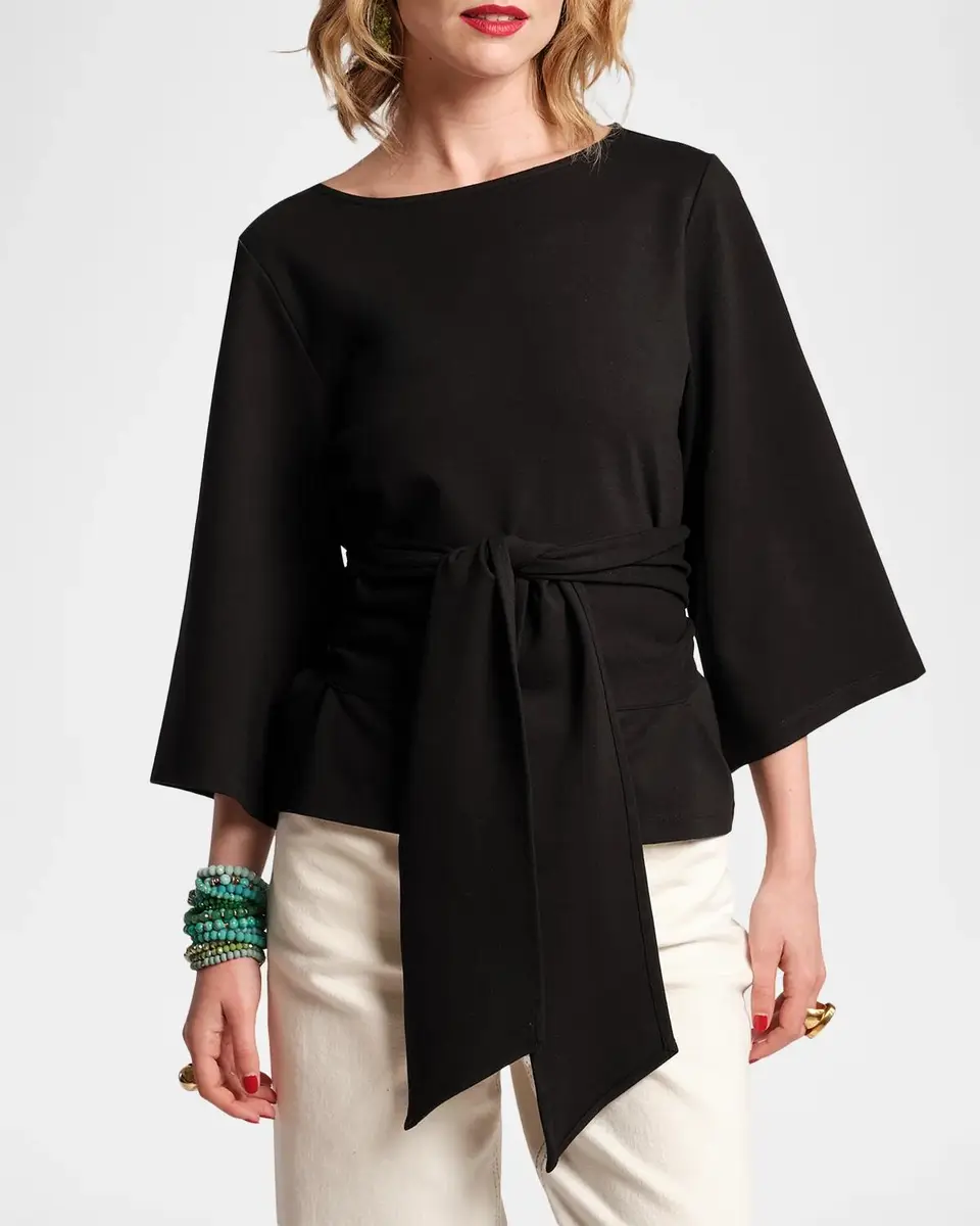 Frances Valentine Whitney Belted Bateau-Neck Top | Thumbnail 2 Frances Valentine Whitney Belted Bateau-Neck Top | Thumbnail 2