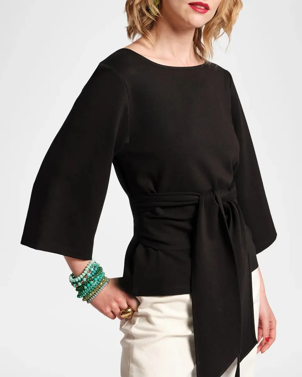 Frances Valentine Whitney Belted Bateau-Neck Top | Thumbnail 4 Frances Valentine Whitney Belted Bateau-Neck Top | Thumbnail 4