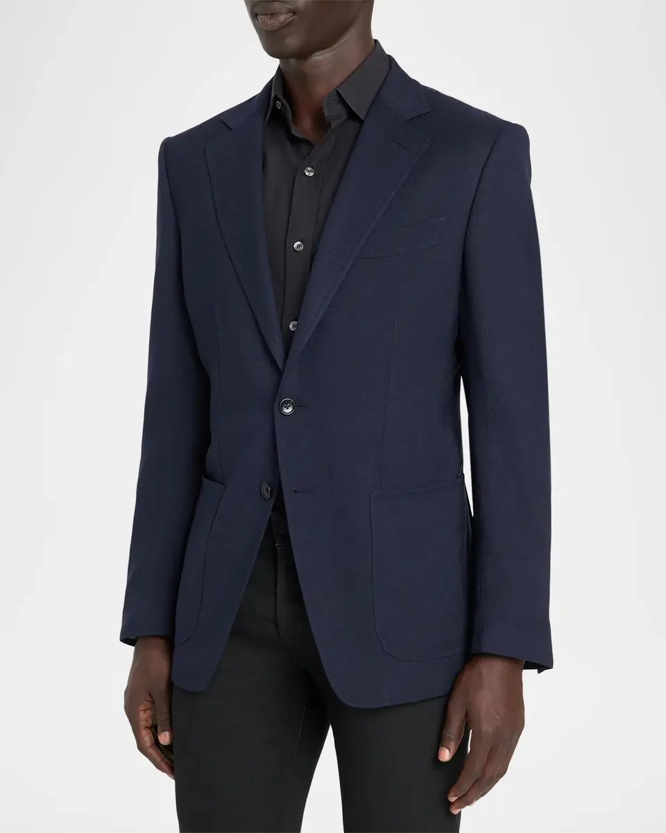 Tom Ford Men's Wool Hopsack Single-Breasted Sport Coat | Thumbnail 4 Tom Ford Men's Wool Hopsack Single-Breasted Sport Coat | Thumbnail 4