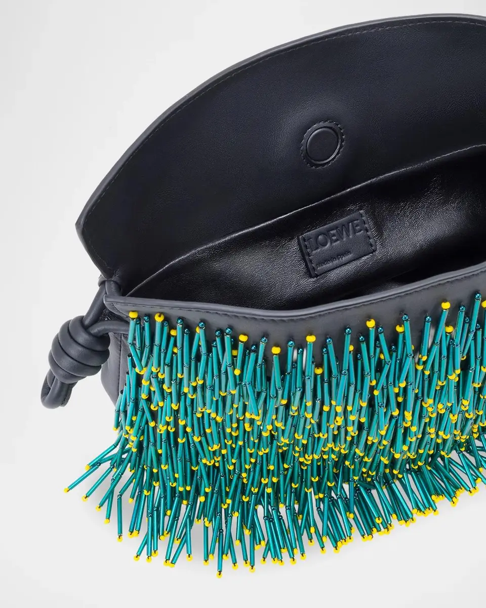 Loewe Flamenco Beaded Leather Clutch Bag | Thumbnail 4