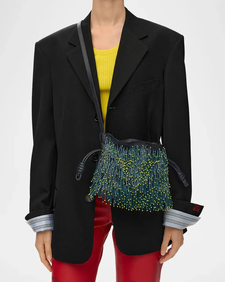 Loewe Flamenco Beaded Leather Clutch Bag | Thumbnail 5