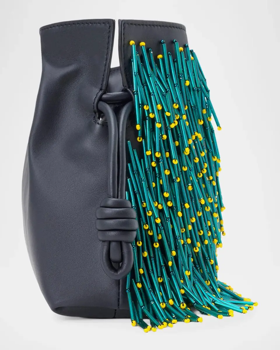 Loewe Flamenco Beaded Leather Clutch Bag | Thumbnail 7